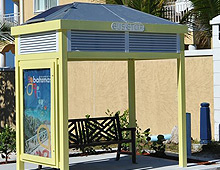 Custom Fabrication of a Bus Shelter with a Solar Powered Side-Lit Advertising Panel