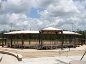 Spencer Fabrications Bleacher Shelter with Canvas Canopy